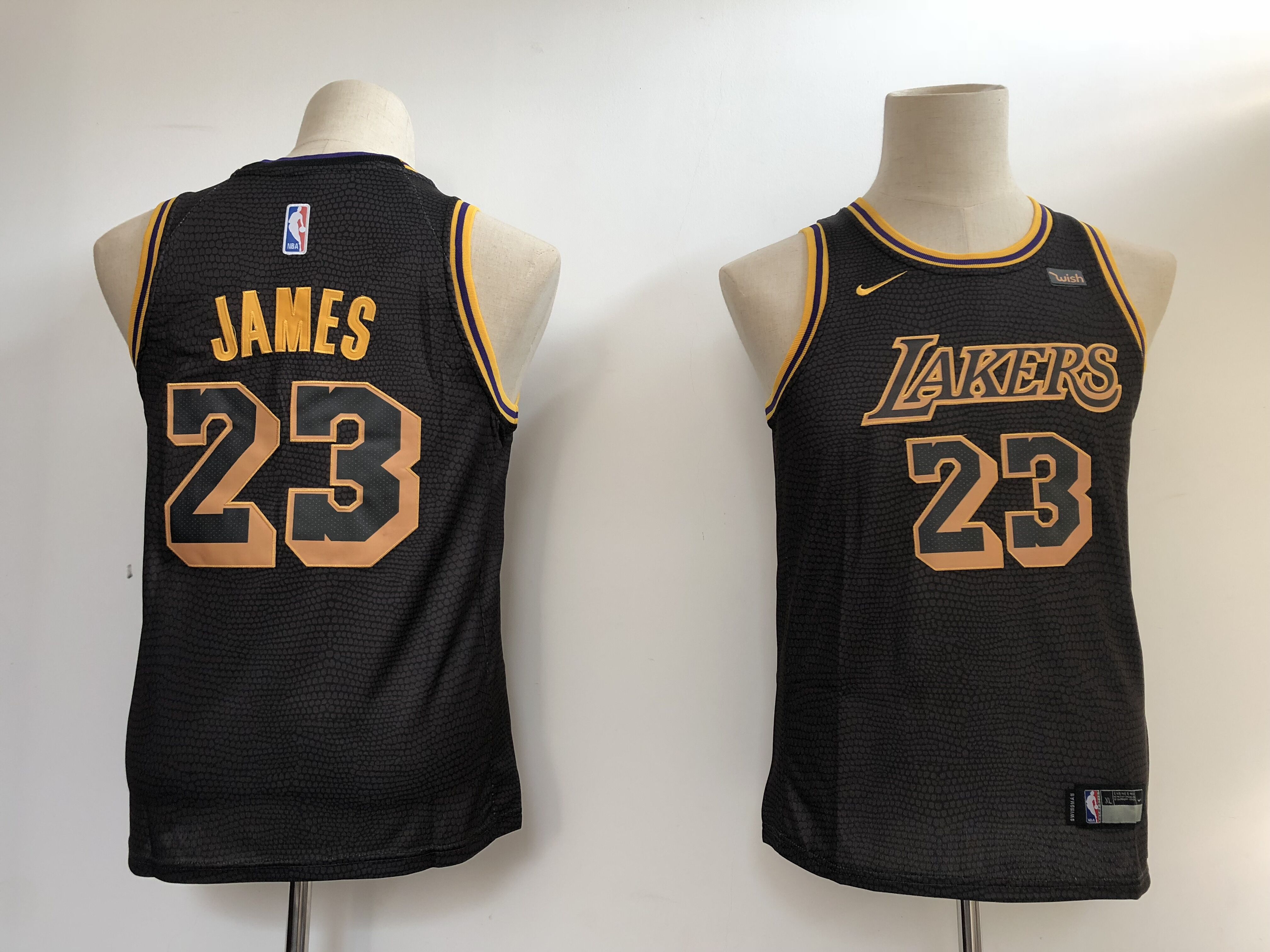 Youth Los Angeles Lakers #23 James black Nike NBA Jerseys